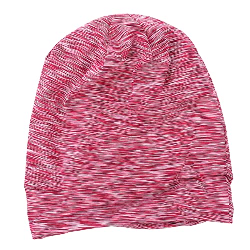 SHERCHPRY 1 gorro musulmán de doble capa para mujer, gorro de satén, gorro redondo grande, gorro de quimioterapia, turbantes, Rojo -, 18 Years