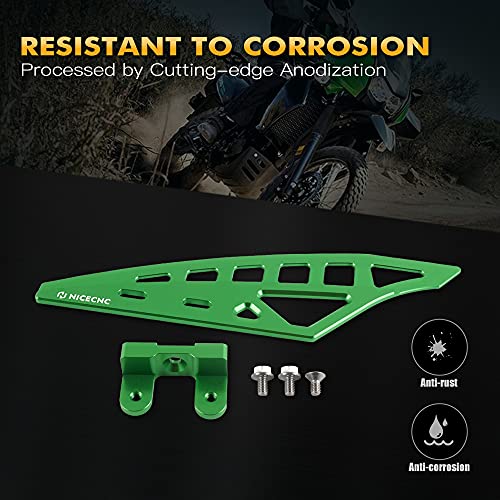 Nicecnc Green Chain Guide Guard Cover Protector Case Saver Compatible With Kawasaki Klr650 2008-2018 2010 2011 2012 2013 2014 2015 2016 2017,Lightweight, High Hardness #TOP2