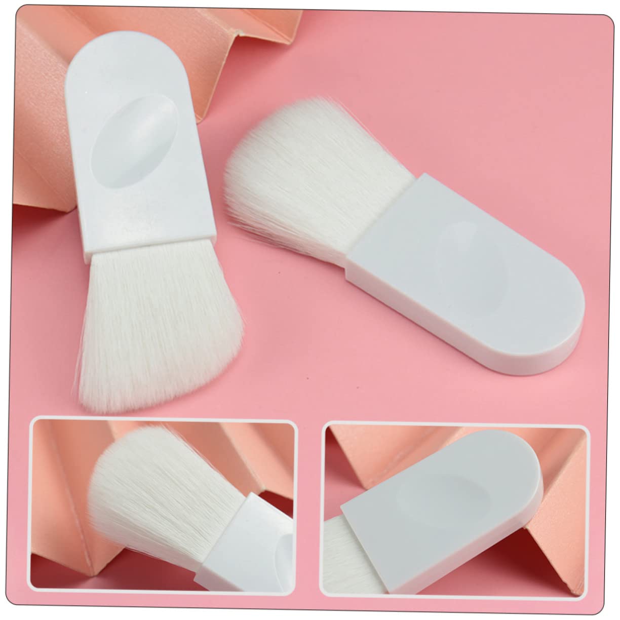 minkissy Set Di 5 Pennelli Per Il Trucco Con Setole Morbide Per Applicare Il Fard Strumento Di Bellezza Compatto Pennello Flessibile Con Impugnatura Per Il Pollice 5 Pezzi*5