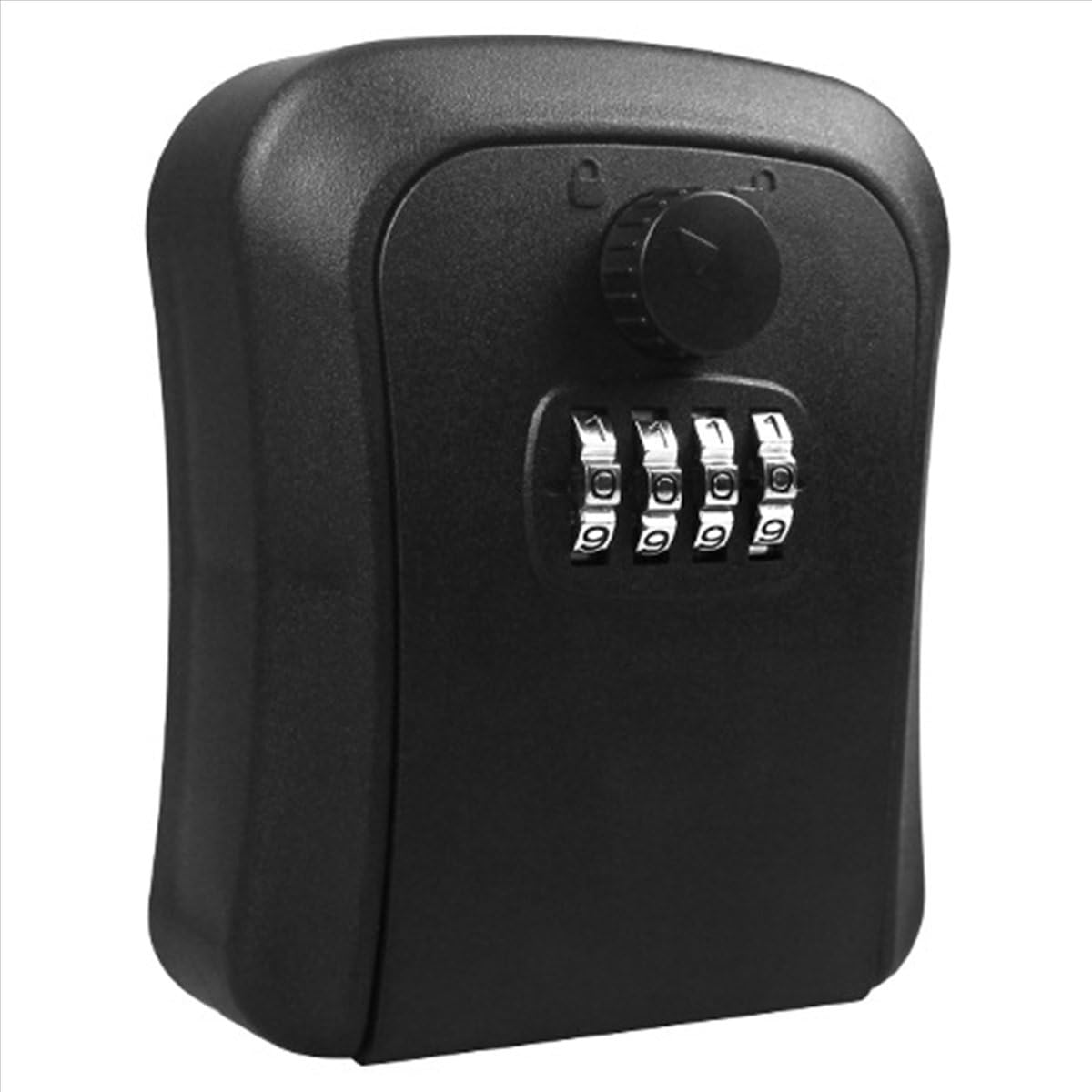 Sankaka Key Lock Box, Wall-Mounted Zinc Alloy Box Weatherproof 4-Digit Combination Storage