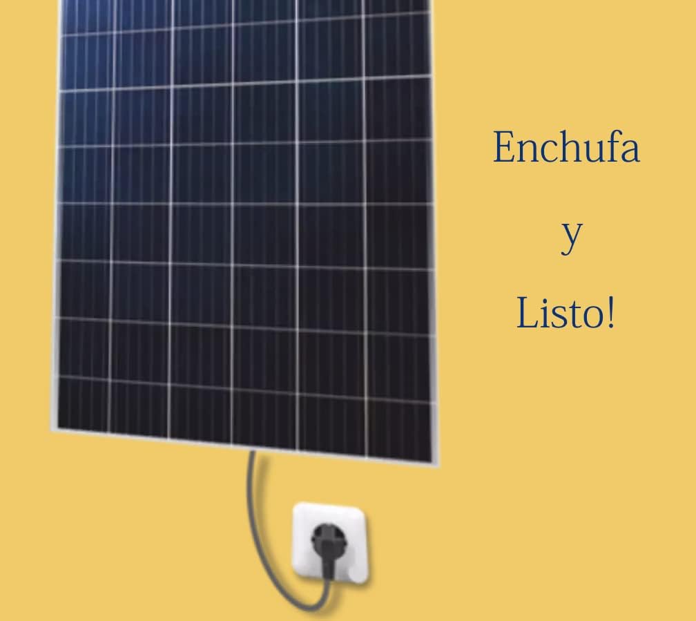 Kit Panel Solar Monocristalino Plug&Play 510W + Micro Inversor Enphase + 3mt Cableado Preparado para instalarlo en tu terraza o balcón