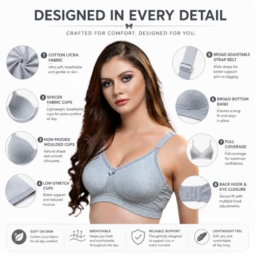 Image of LIBRA Full Coverage Inner Elastic Bra Lib-Bloom
