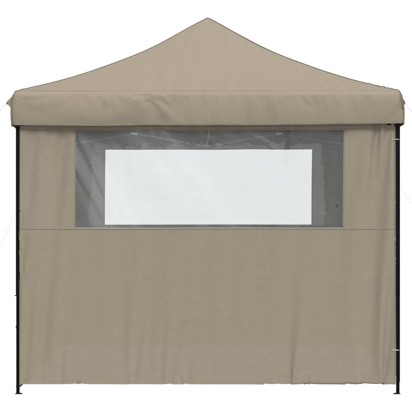 Namiot imprezowy w kolorze taupe 292 x 292 x 315 cm, tkanina Oxford z ramą malowaną proszkowo, składana konstrukcja, liny wiatrowe i koziołek, idealny do ogrodu, na taras, kemping, wesele