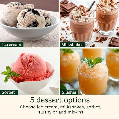 Cuisinart FastFreeze 5-in-1 Ice Cream Maker, Sorbet, Milkshakes, Slushies and Mix-in Frozen Dessert Maker, Compact Machine, Easy to Use, Automatic, Includes 3 Mixing Cups with Lids (ICE-FD10C) by Cuisinart - Image 3