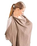 【Large application】peut être utilisée comme tablier d'allaitement, auvent de poussette ou couverture, la housse d'allaitement respirante offre également une bonne ombre lors de l'allaitement ou des sorties, cette housse d'allaitement peut être facilement enroulée très petite et rangée dans le sac de votre bébé.