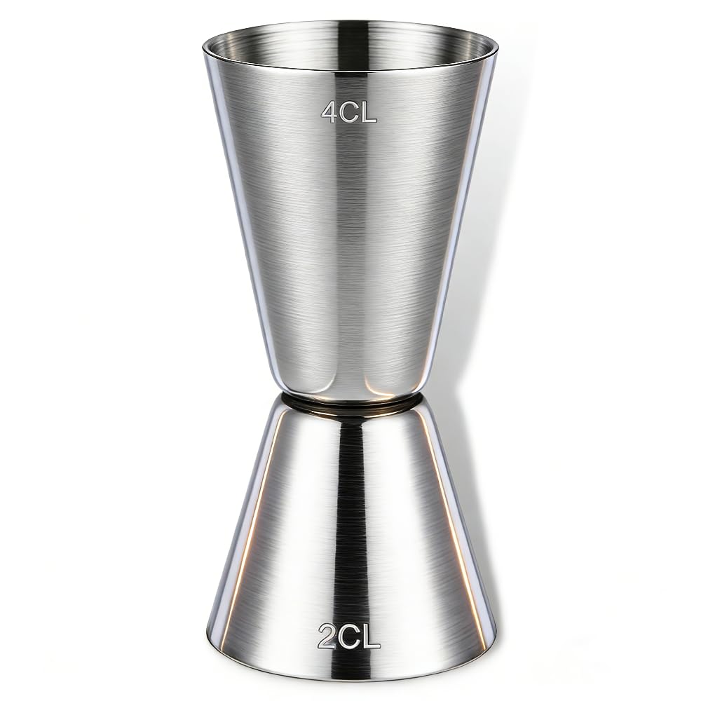 Cocktail-Messbecher 2/4 cl aus Edelstahl
