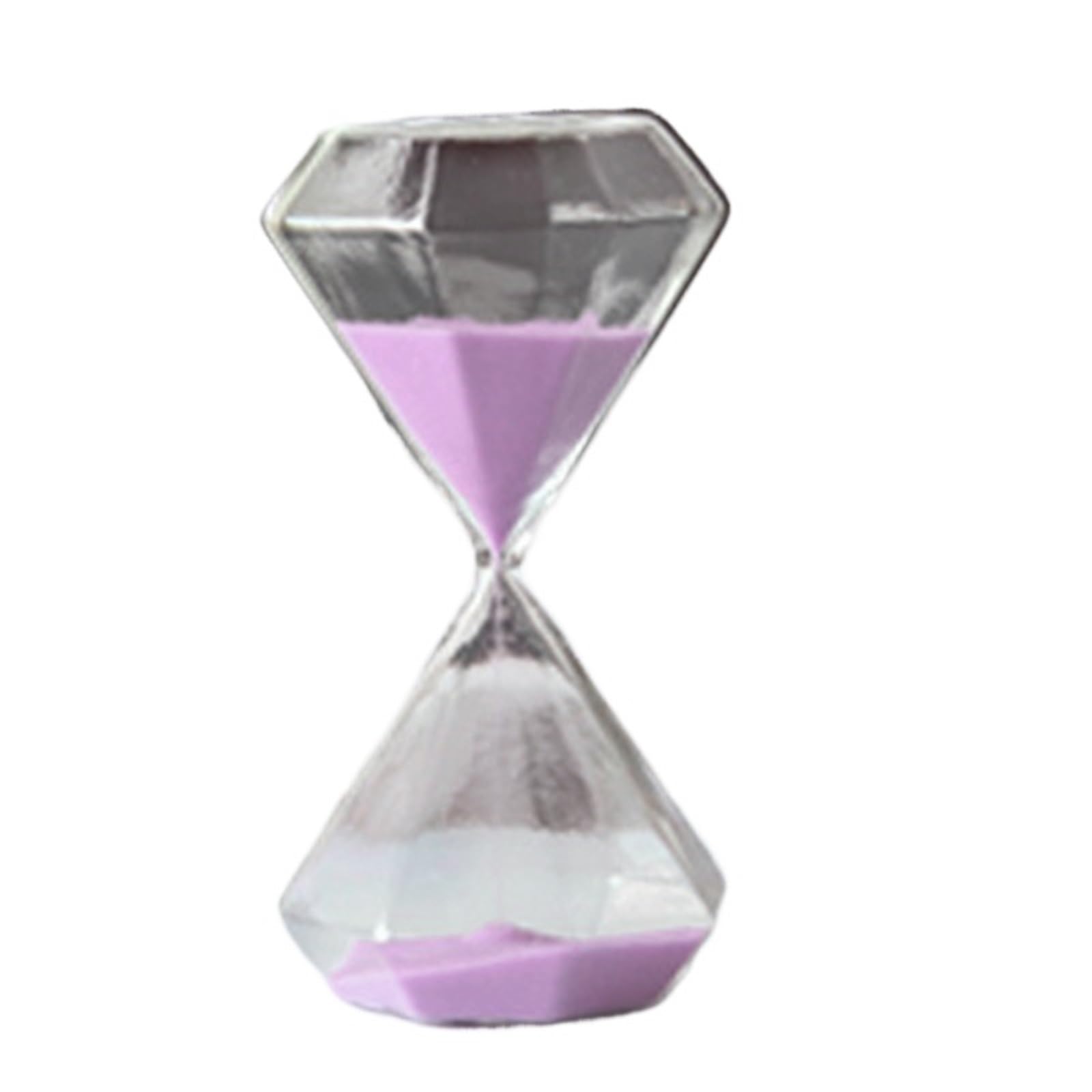 2 stücke Transparente Glas Sanduhr Timer Sand Uhr Schlafzimmer Studie Büro Wohnzimmer Ornament Für Home Office Deko(Purple,L)