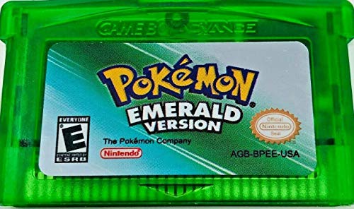 Pokemon Emerald Version gba Game Only Reproduction in Clear Case [Gameboy Advance] (USA)