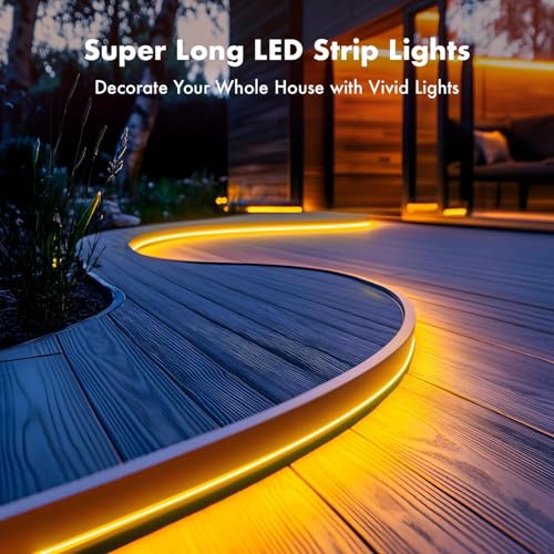 Image of Nexillumi 5 Meter Neon Light Strip - RGB Smart LED Rope Light with App & Remote, Waterproof Indoor Outdoor Neon LED Strip Light for Room Decor, Gaming, Music Sync DIY Neon Sign Board.