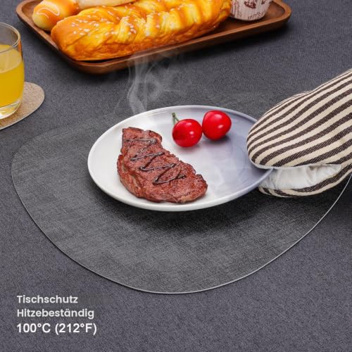 Chitomars Tischsets Leder und Untersetzer, Platzset Rund doppelseitig – Ansicht 4