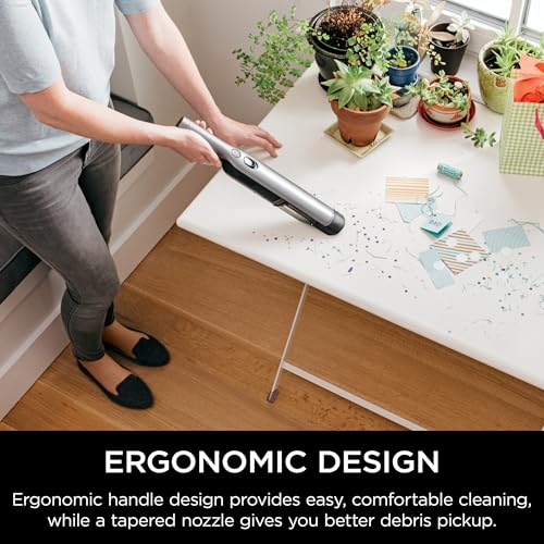 Shark WV201 WANDVAC Handheld Vacuum, Lightweight at 1.4 Pounds with Powerful Suction, Charging Dock, Single Touch Empty and Detachable Dust Cup,Graphite, Slate - image 8