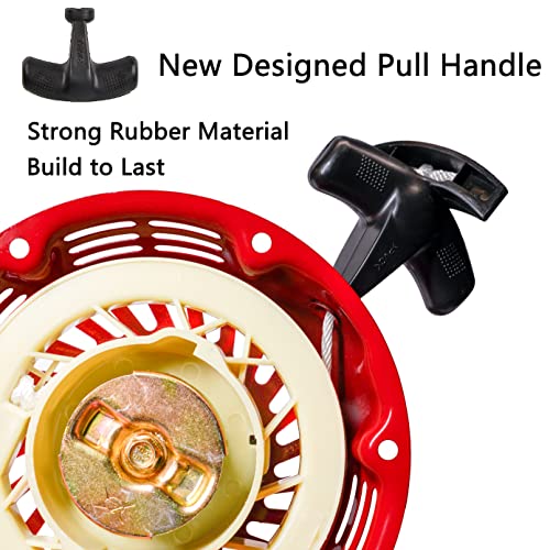Image of JMCHstore Pull Start Recoil Starter Assembly for FPR GMB100 Coleman CT100U CC100X 98cc, Predator 79cc 3HP Engine, Massimo MB100 79cc Mini Bike, SK100 CK100 Go Kart(Rage Red)