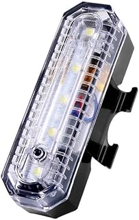 CZKE Luz trasera de bicicleta de montaña de carretera de 5 LED, equipo de ciclismo, luz de advertencia de conducción nocturna, carga USB, luz trasera para bicicleta