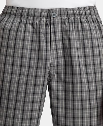 Image of Jockey 9005 Men's Super Combed Mercerized Cotton Woven Fabric Regular Fit Printed Bermuda with Side Pockets