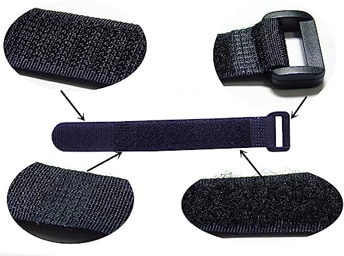 25 piezas de cintas reutilizables para sujetar cables, con gancho y lazo de nylon, tamaños 6", 8", 12", 18" y 24" (5 piezas de cada tamaño) miniatura 3