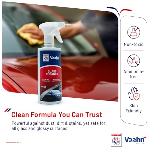 Image of HP Vaahn Glass Cleaner| Dirt & Grime Removal | Crystal Clear Visibility in All Weather | Car Glass (Glass Cleaner 500 ml)