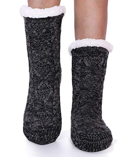 Image of EBMORE Women Slipper Fuzzy Socks Fluffy Cozy Cabin Warm Winter Soft Thick Comfy Fleece Non Slip Home Socks