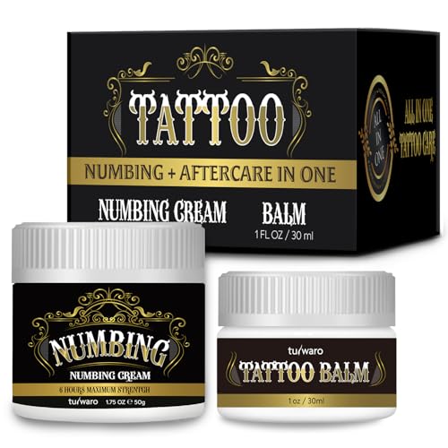 tuiwaro Numbing Cream Aftercare Balm kit : Maximum Strength Numbing Cream with Aftercare Butter –