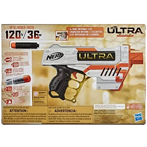 Lança Dardos Nerf Ultra Five com Clip Integrado para 4 Dardos, para Crianças Acima de 8 Anos - E9593