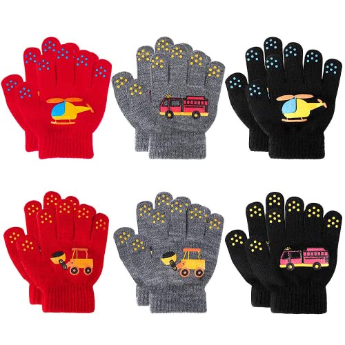 Defrsk Lot de 6 paires de gant enfant gants enfant hiver gants d'hiver pour enfant - Cadeau pour garçons et filles Cover