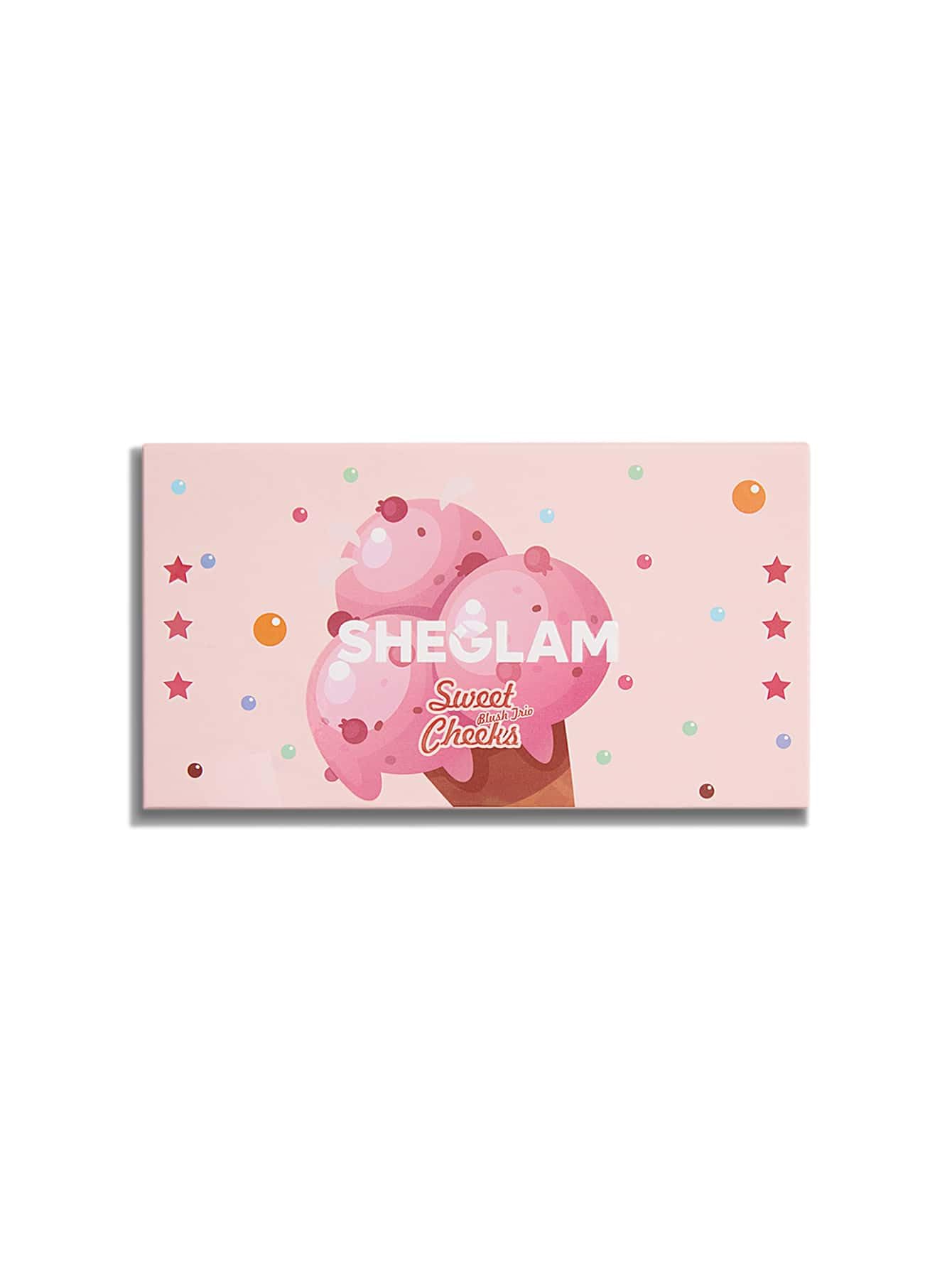 SHEGLAM Sweet Cheeks Blush Trio Blush Powder Silk High Pigment Blush for Cheek-Enamored
