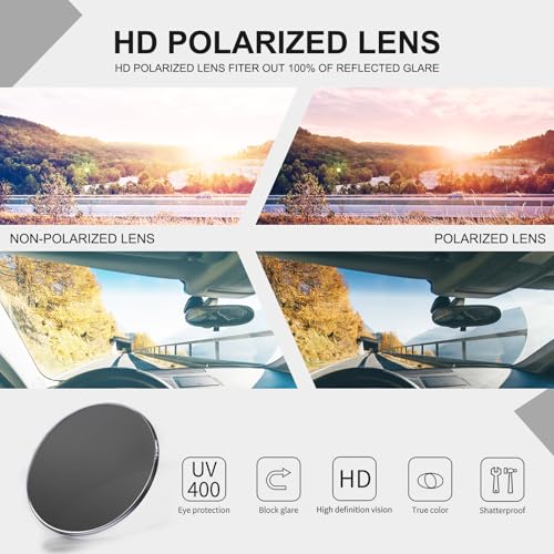 HAOLOTA Trendy Round Polarized Sunglasses for Women Men, Classic Retro Sun Glasses UV400 Protection 6