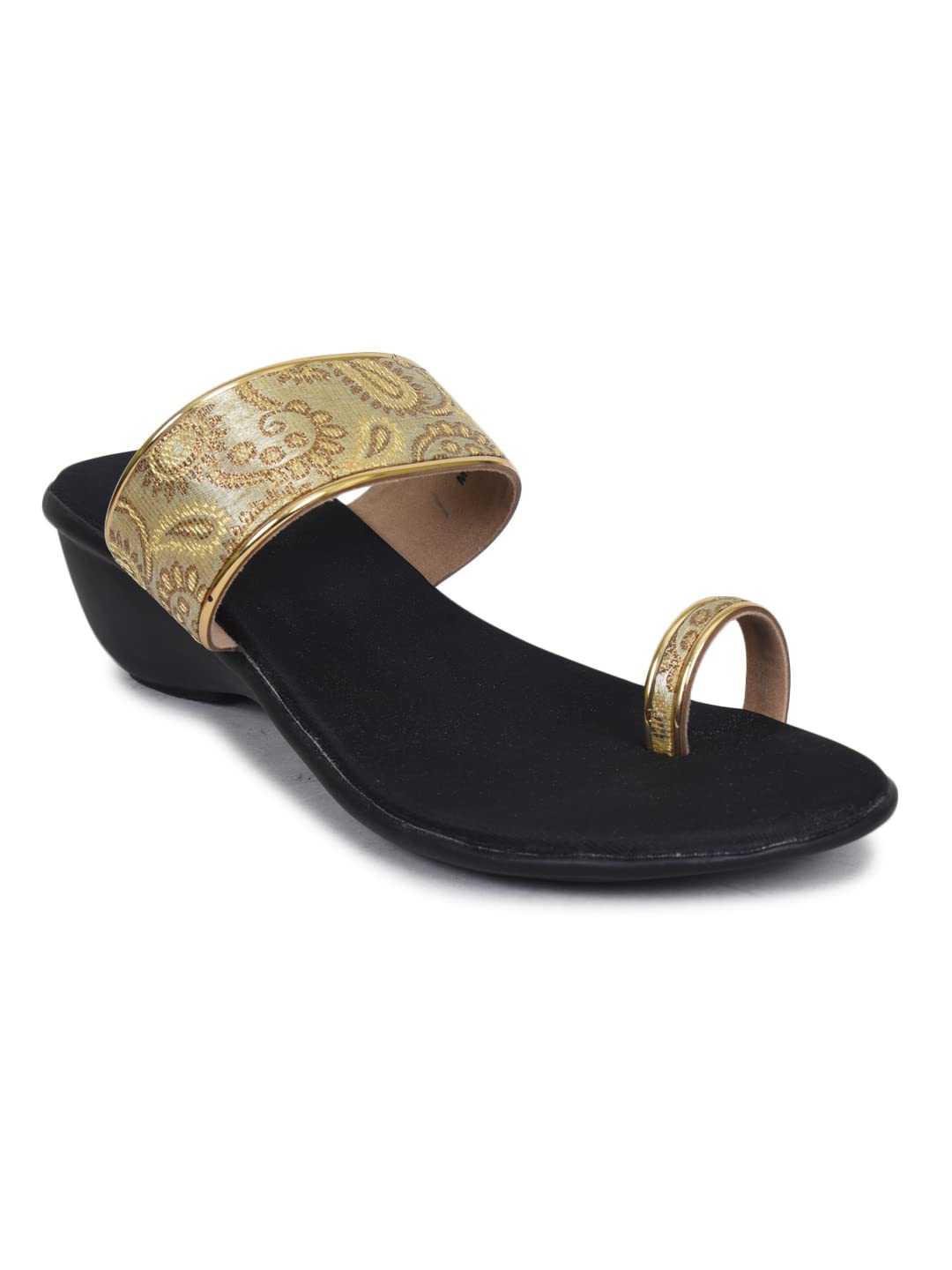 AJANTA Womens Black Fashion Sandal CL0766 (B09V7TY42R) Amazon Price History, Amazon Price Tracker