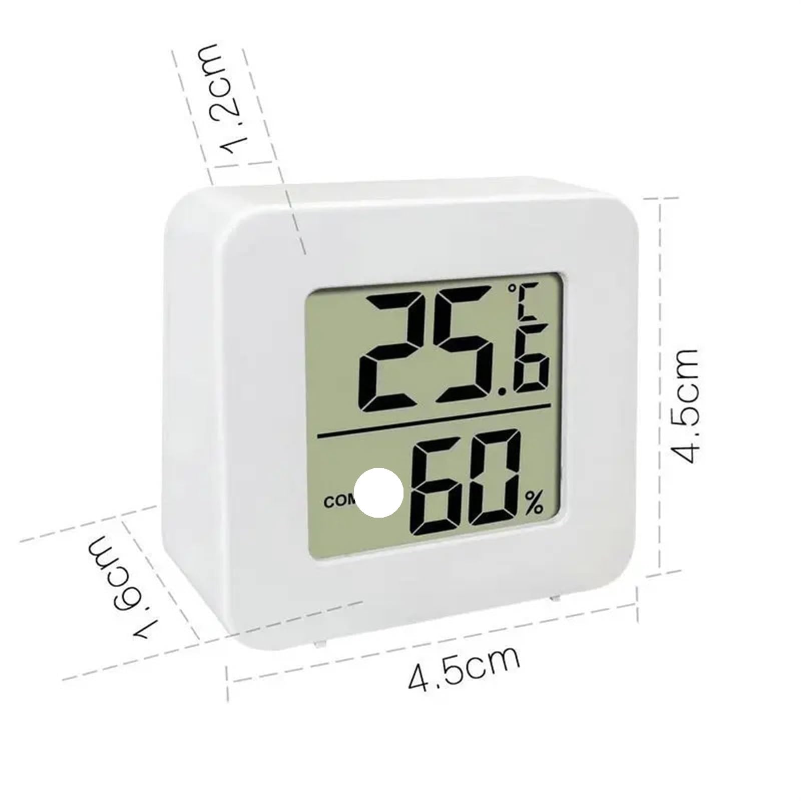 Igrometro digitale da interno, Termometro Digitale Igrometro Misuratore di Umidità e Temperatura Interna Bianco 1/2/4 pz(White 4pcs)