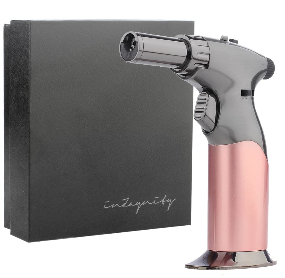 Buy Dual Flame Butane Torch Refillable Luxury Hand Held Mini Blow