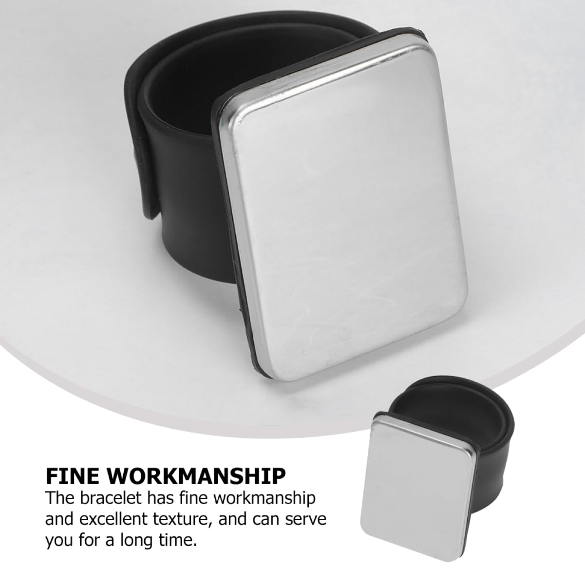 2 Stück Magnetisches Silikon Klatscharmband Nadelkissen für Friseure und Nähen Robustes Eisenarmband mit Handgelenksschlaufe Salon und Nagelstudiozubehör