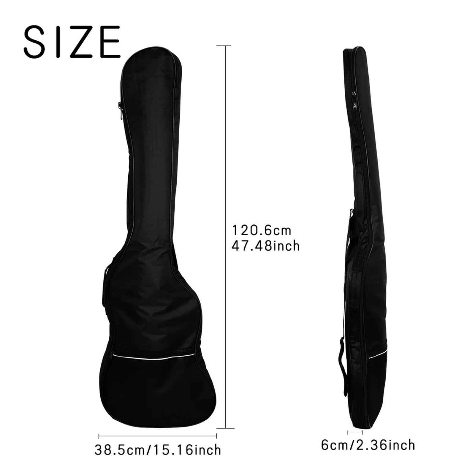 Plecak z elektryczną gitarą basową Wyściełana torba podwójnym paskiem Wodoodporna obudowa Osłona przeciwpyłowa