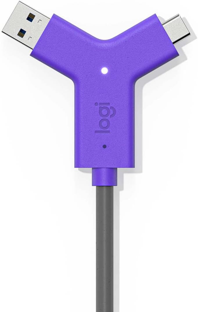 Logitech Swytch Y-cable with USB-A and USB-C connectors