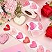 Whaline 1000Pcs Valentine's Day Heart Stickers Roll Seal Stickers Valentine Red Pink Love Sticker Conversation Self-Adhesive Label Decals for Holiday Envelope Invitation Card Gift Decor