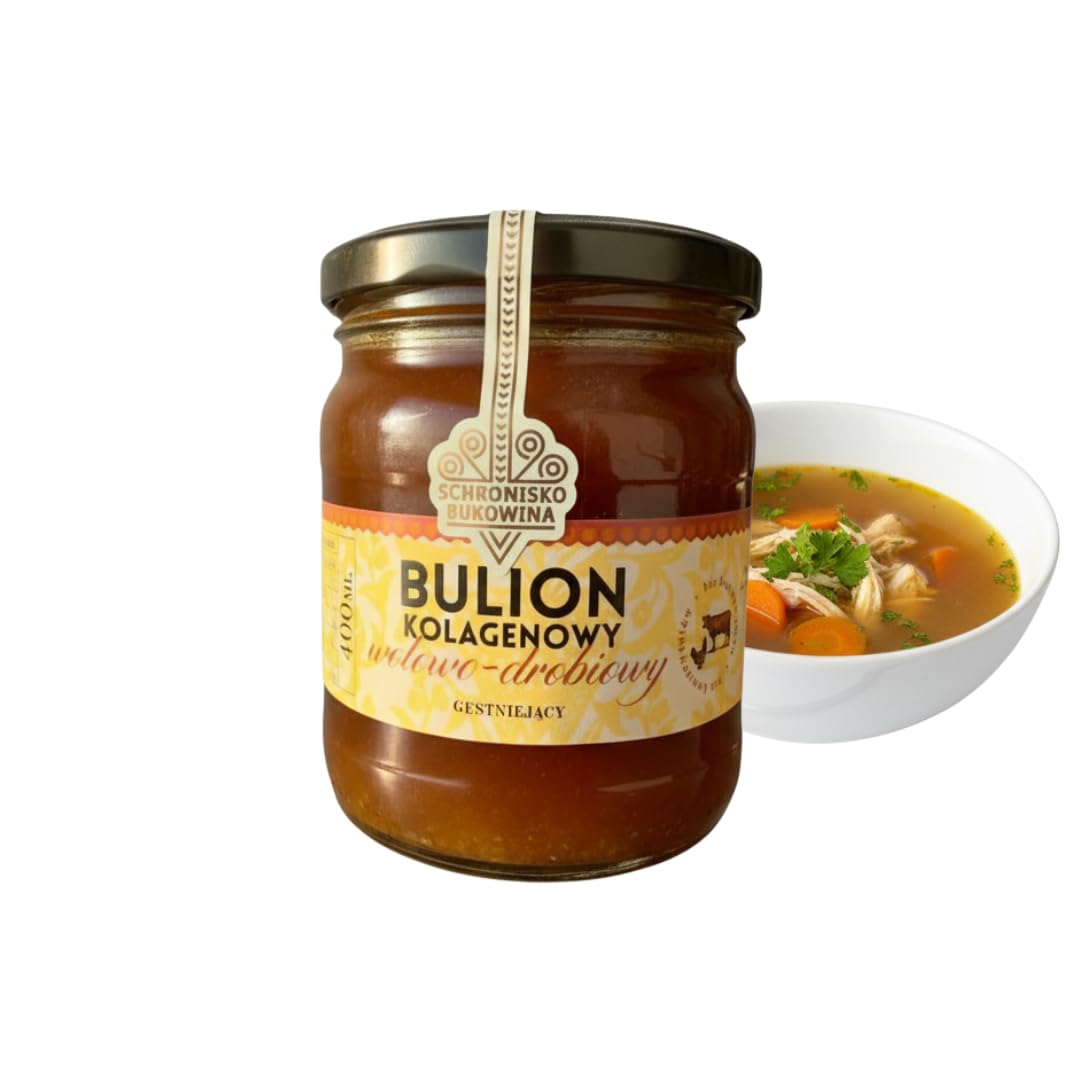 Schronisko Bukowina Bulion drobiowo-wołowy kolagenowy 400 ml
