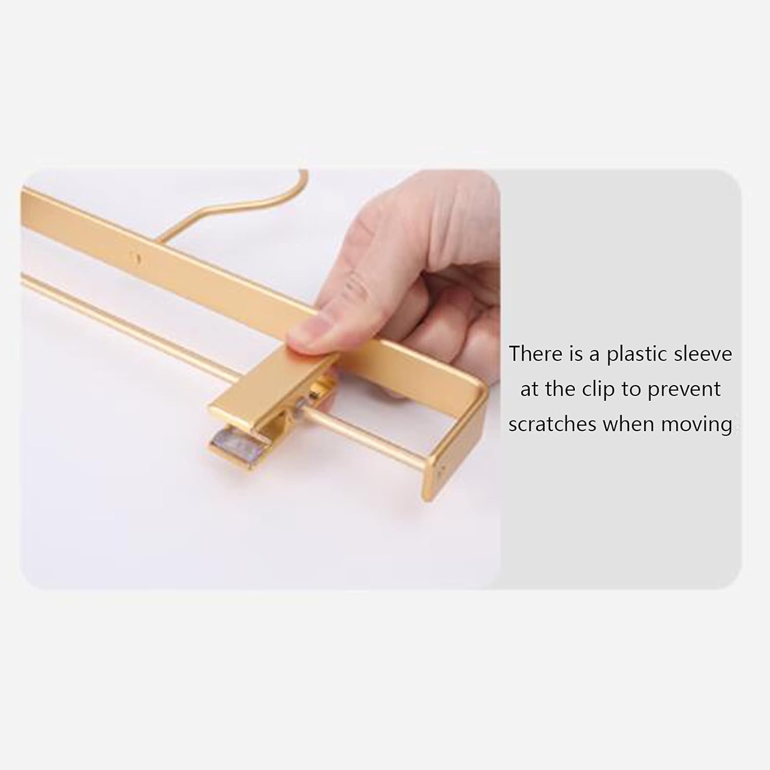 Hangers Metal Trouser Clip Hangers Space Saving Pants Hangers Multi Functional Pants Rack Skirt Hangers,with Adjustable Clips,for Home Clothing Store Tailor Sho,Gold-20 Pack