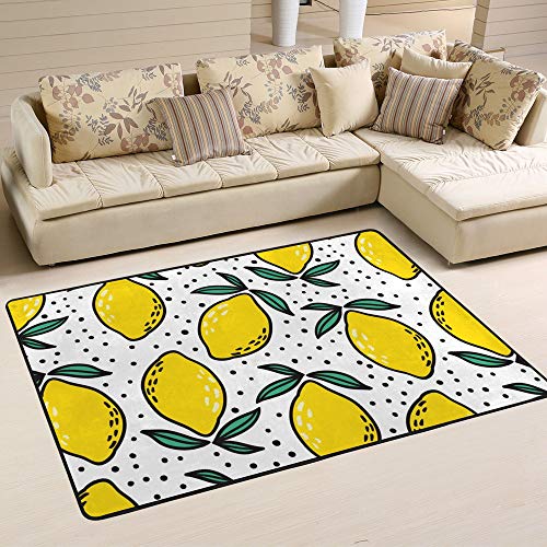 Tapis motif citron Ruchen 150x100 cm pour salon et chambre - 2