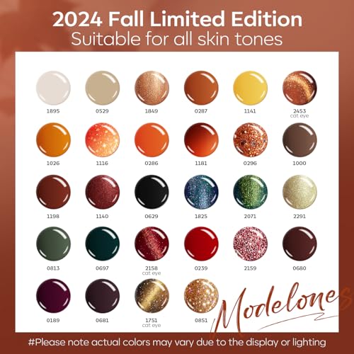 Image of modelones Cat Eye Gel Nail Polish Set Changing 28Colors Primer & 3pcs Top Base Coat