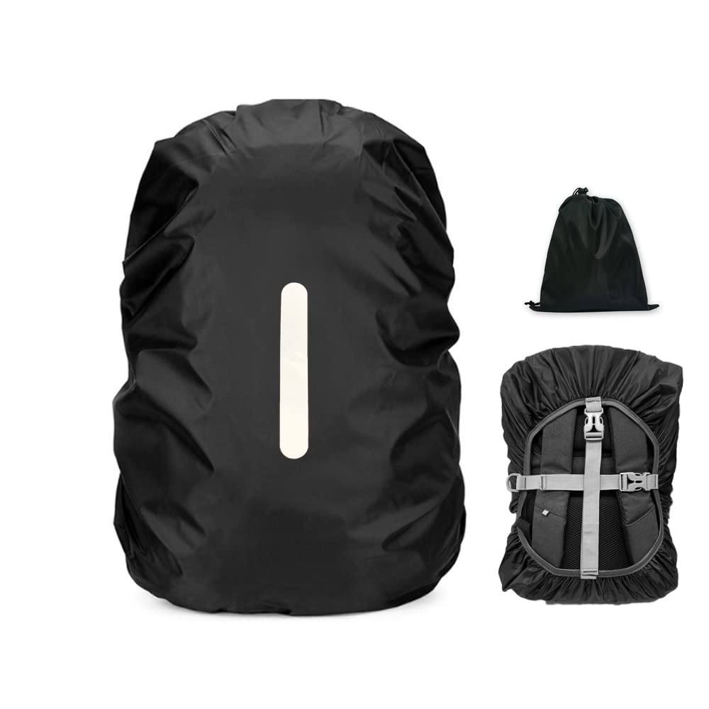 LICQIC Waterproof Rain Cover for Backpack, Reflective Rucksack Rain Cover for Outdoor, Hiking, Camping, Traveling, Cycling