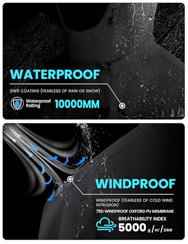 WULFUL Men's Winter Coats Waterproof Ski Jacket Warm Windproof Winter Windbreaker Jackets for Men with Hood