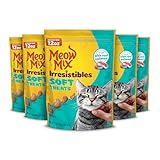 Meow Mix Irresistibles Soft Cat Treats Made With Real Salmon, 12 Oz. Pouch (Pack of 5)