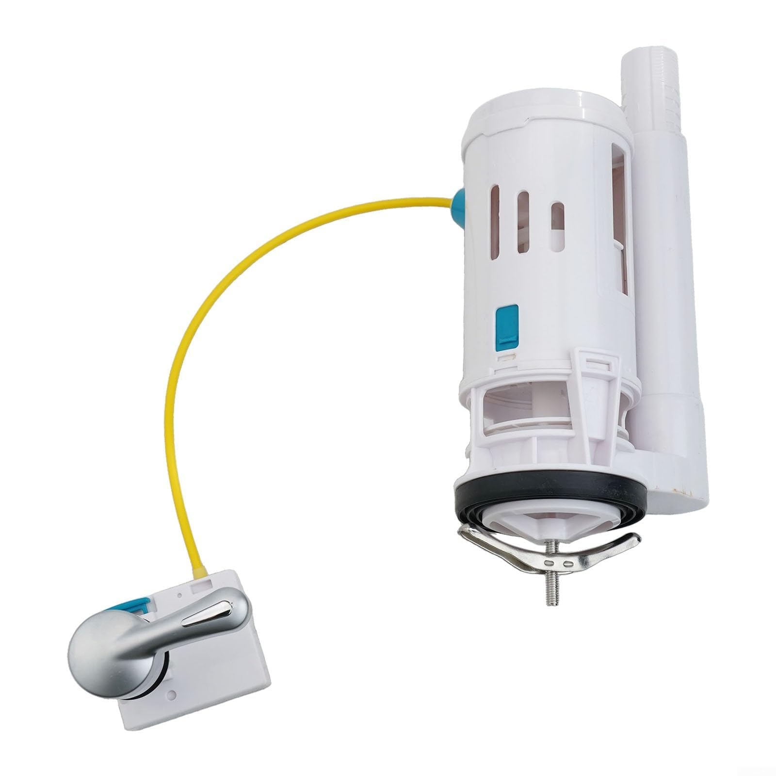 Dual Flush Toilet Valve with Overflow Lever for 2 Inch Drainage Systems in Standard 2-Piece Toilet Tanks (For)