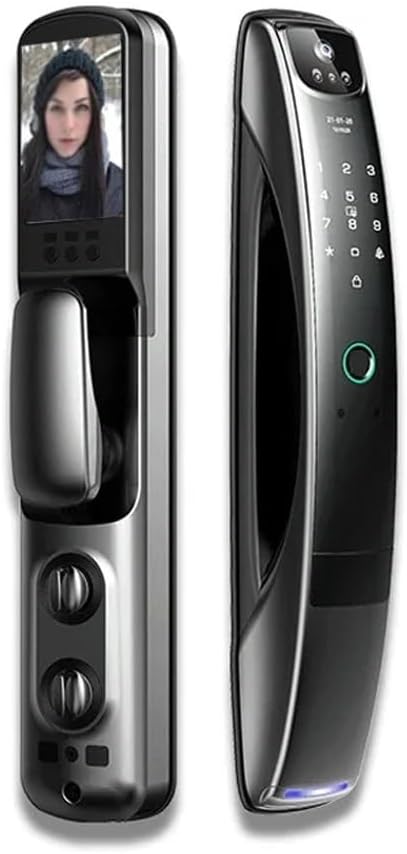 Recognition Video Intercom Auto Monitoring Camera Fingerprint Password Anti-Theft Digital Smart Door Lock