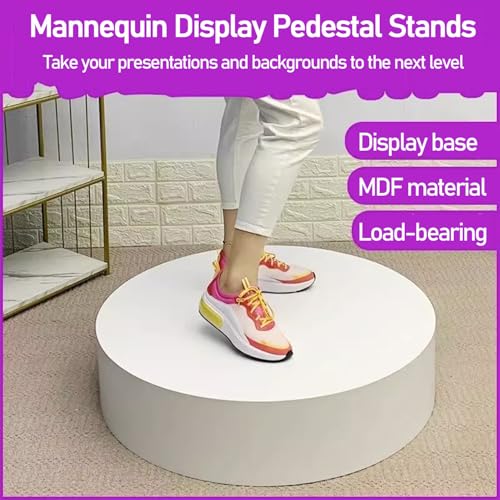Présentoir de mannequin rond blanc 50x40 cm pour magasin de vêtements