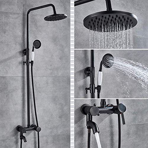 Mitigeur de bain-douche anti-calcaire en bronze noir A1 pour stopper les traces de tartre