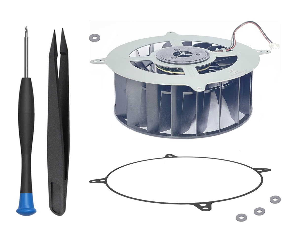 ElecGear PS5 Internal Cooling Fan, Additional Shockproof Sealing O-Ring and Repair Tool Kit, CPU and Case Fan Replacement for First PS5 CFI-1xxx Series