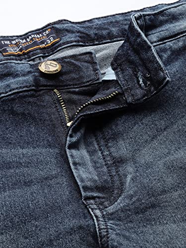 Image of The Indian Garage Co Men Slim Fit Solid Mid-Rise Stretchable Jeans