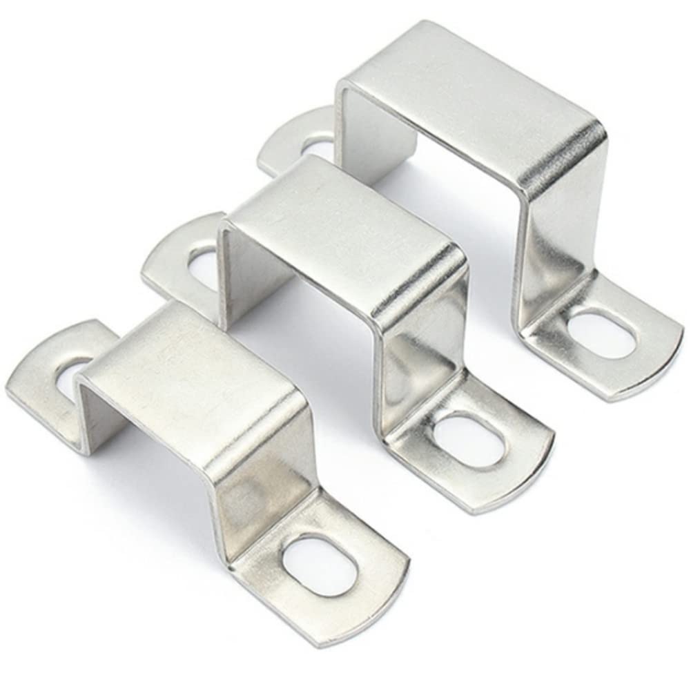 Tarjetas cuadradas de acero inoxidable 304 M50 x 50 mm para fijación de tubos