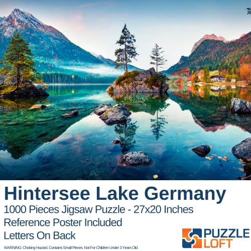 Jigsaw Puzzle For Adults 1000 Piece - Hintersee Lake Germany - Size Large 27 X 20 Inch - Refrence Poster 11X16, Sturdy Tight Fitting Pieces, Letters On Back, Rated Medium To Hard #TOP1