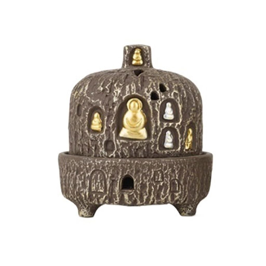 Incense Burner Classical Ceramic Sandalwood Incense Burner Chinese Retro Stoneware Thousand Buddha Zen Box Waterfall Incense Burne