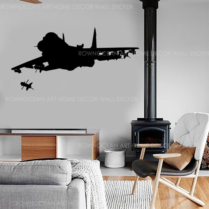 GADGETS WRAP Wall Decal Vinyl Sticker Jet Fighter Firing Missile Military for Office Home Wall Decoration (B0CPS4PPLN) Amazon Price History, Amazon Price Tracker